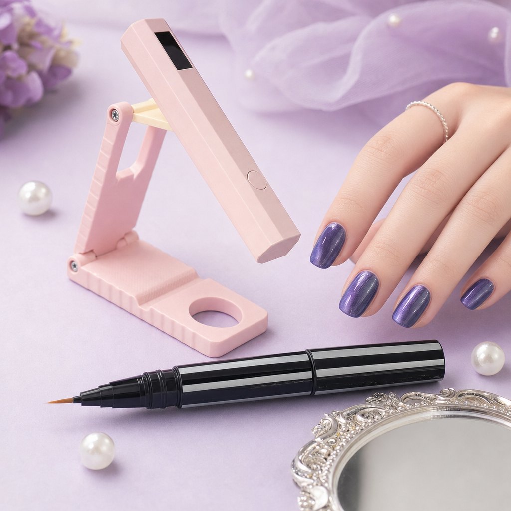 Glossup gel pen and mini UV lamp kit